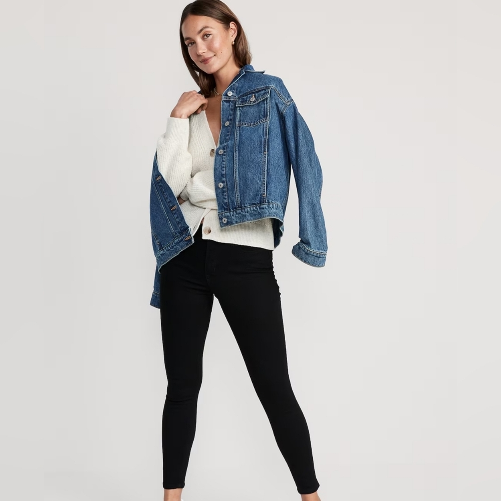 Old Navy Rockstar Super Skinny High Rise black jeans Size 4